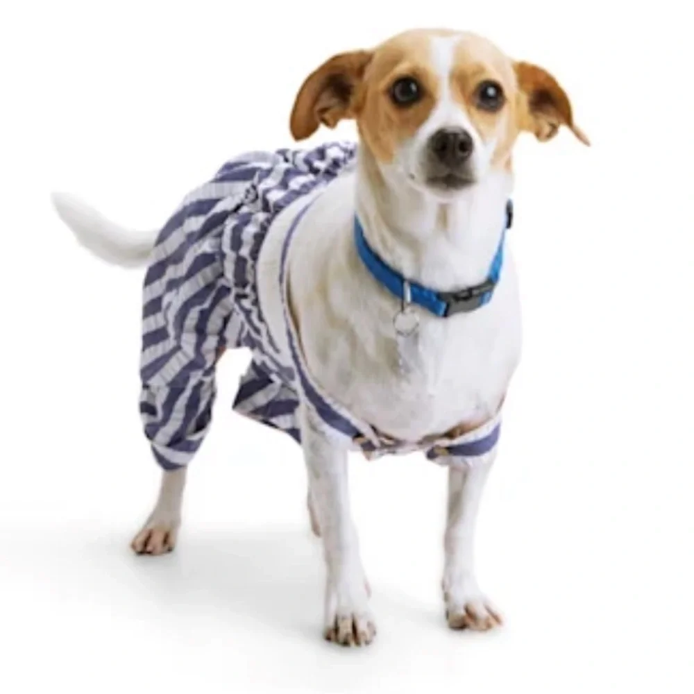 NWT Youly striped dog romper M